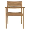 Fauteuil de jardin teck brut (lot de 2) MANY