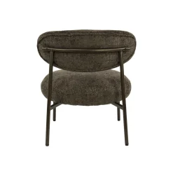 Fauteuil de salon confortable – tissu chenille brun CREEK