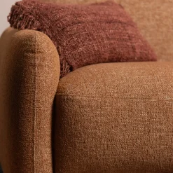Fauteuil de salon couleur rouille MASSA