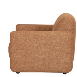 Fauteuil de salon couleur rouille MASSA