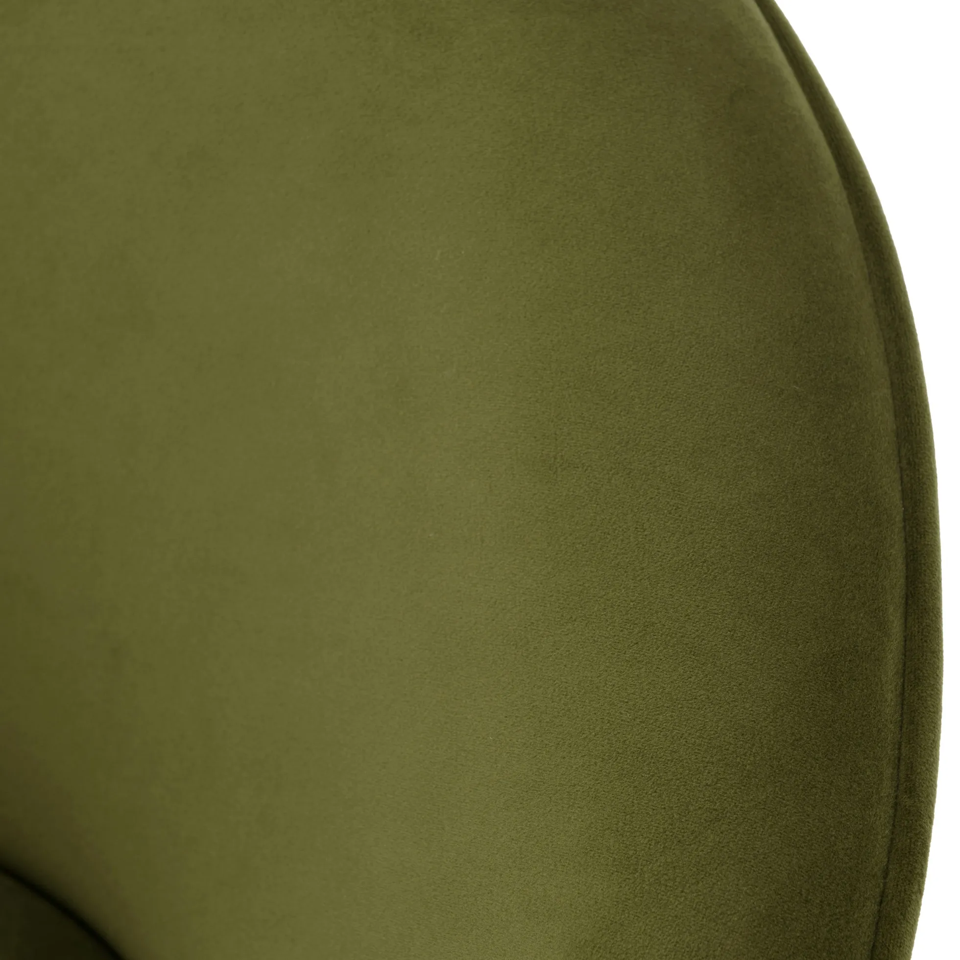 Fauteuil de salon rond velours vert olive TIM