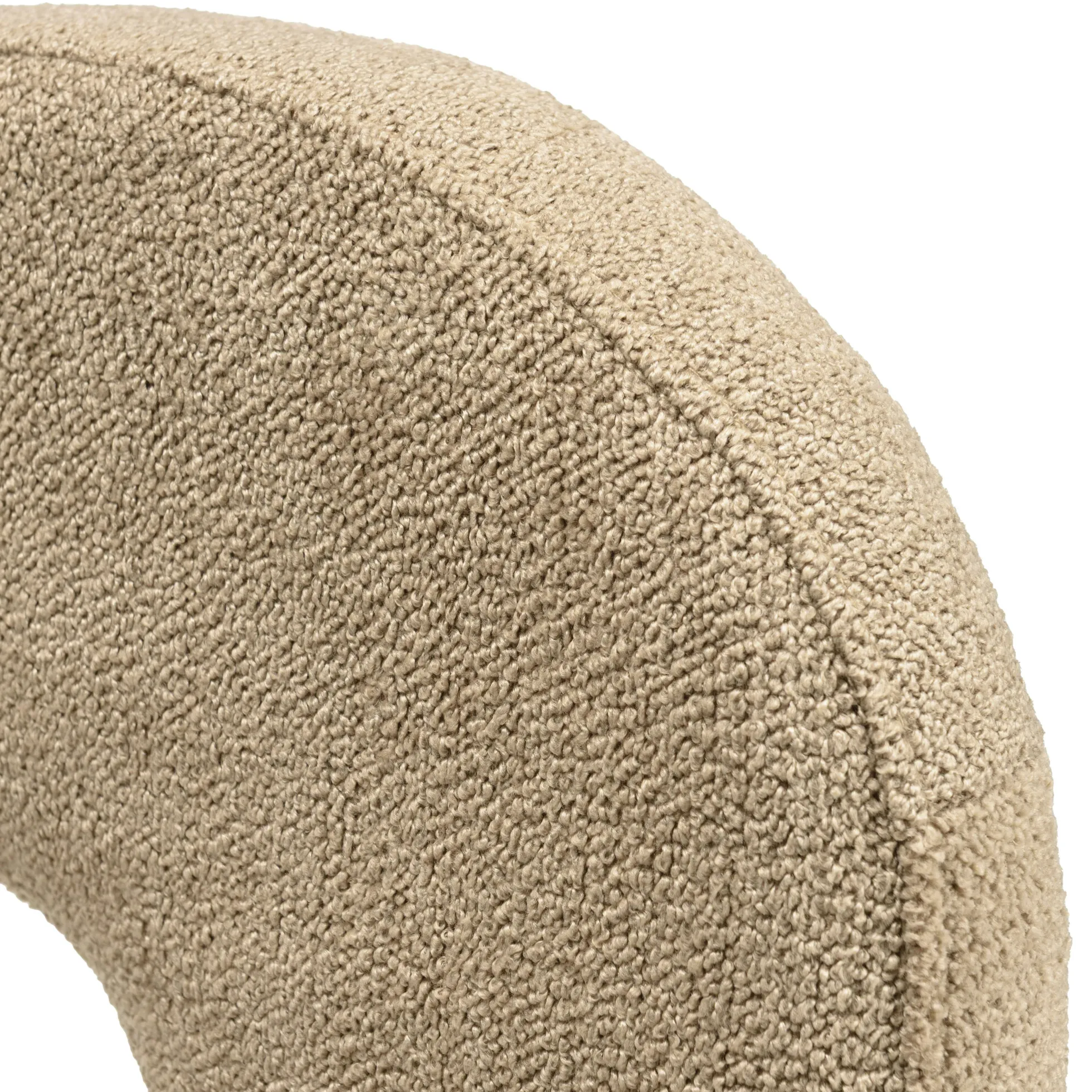 Fauteuil design en tissu beige CASTILLE