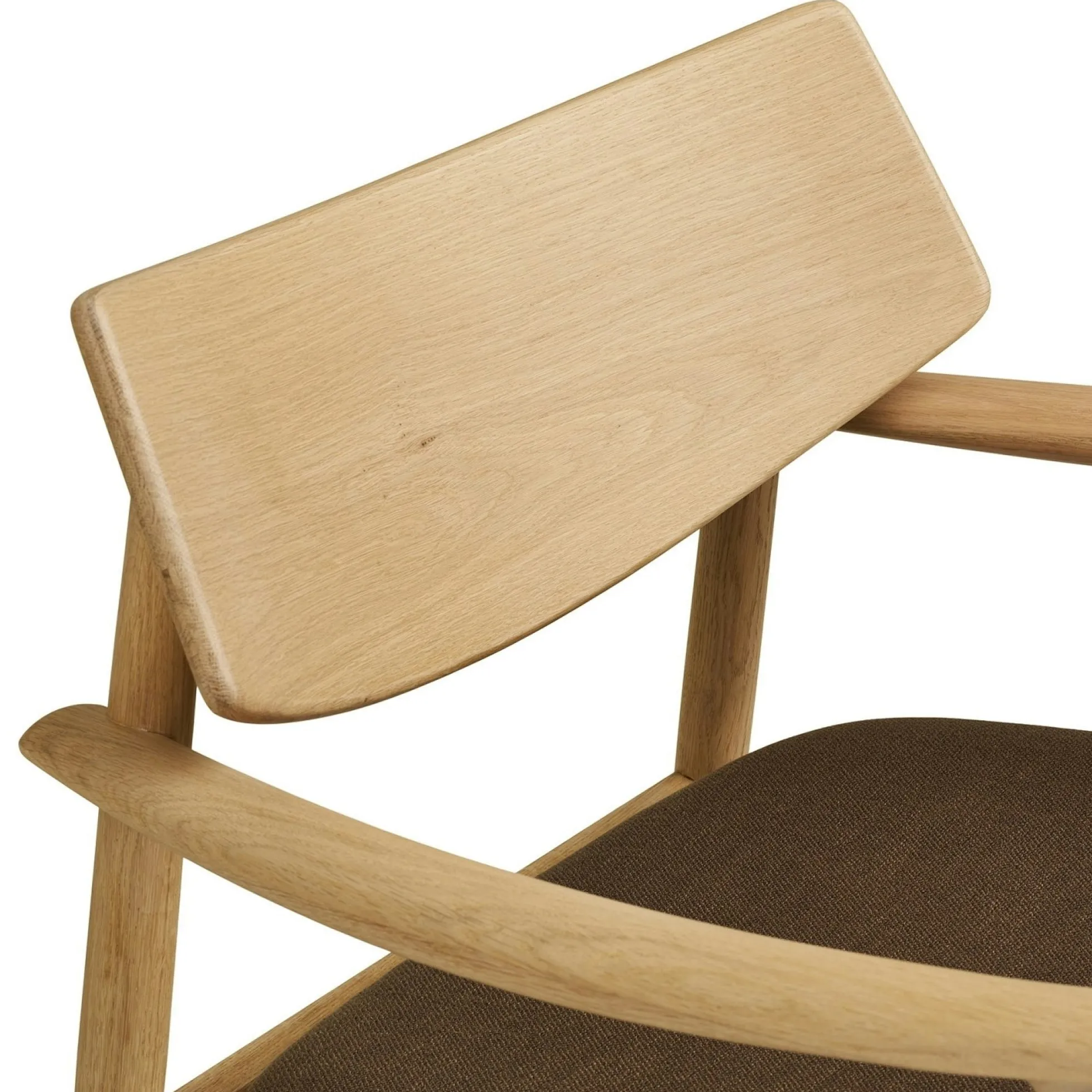 Fauteuil design scandinave en bois de chêne clair ROTTERDAM