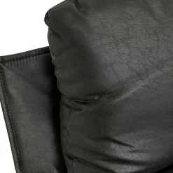Fauteuil design tissu anthracite et métal EPIKA