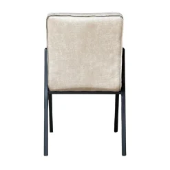 Fauteuil de table beige à bandes (lot de 2) CORTINA