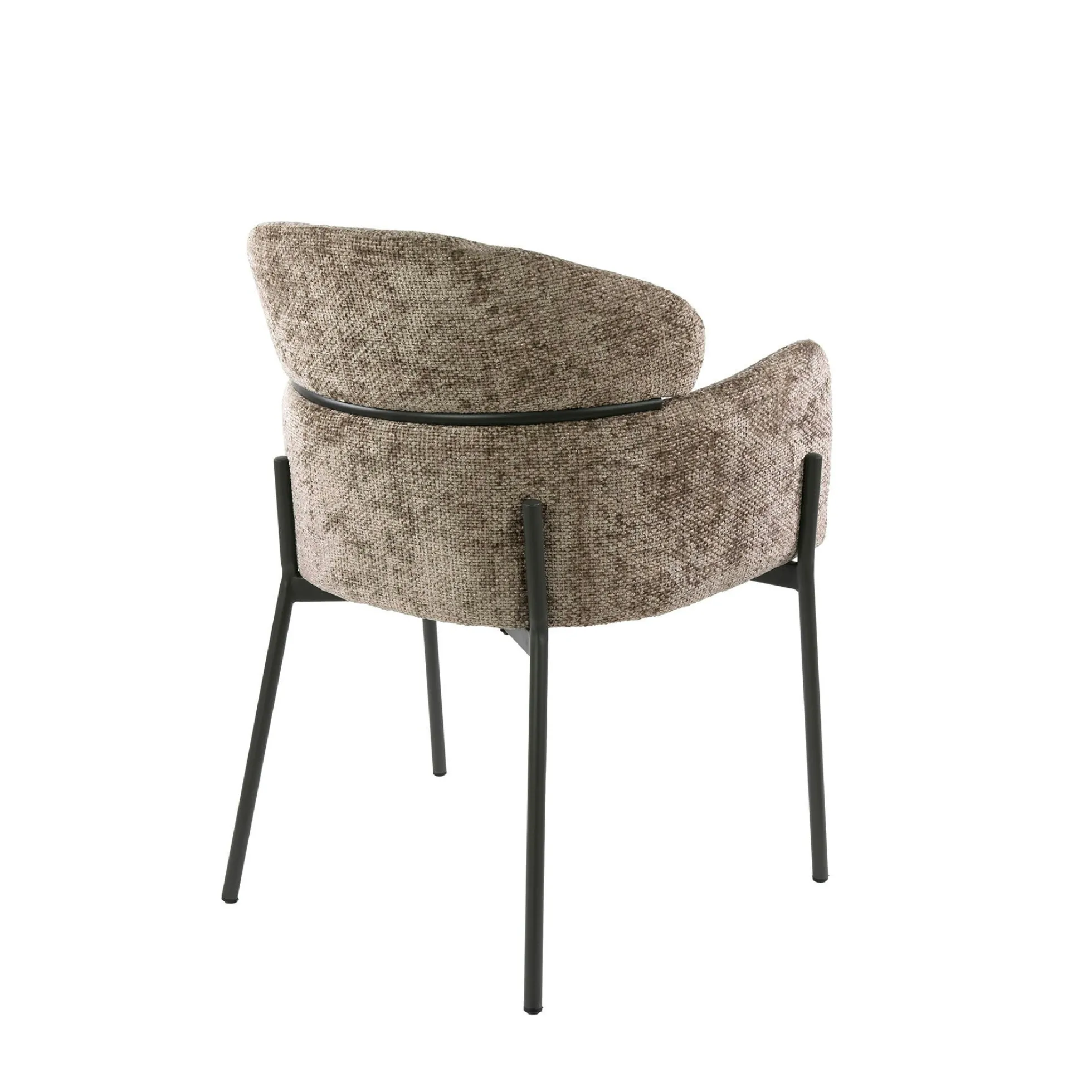 Fauteuil de table beige chaud dossier rond (lot de 2) GALWAY
