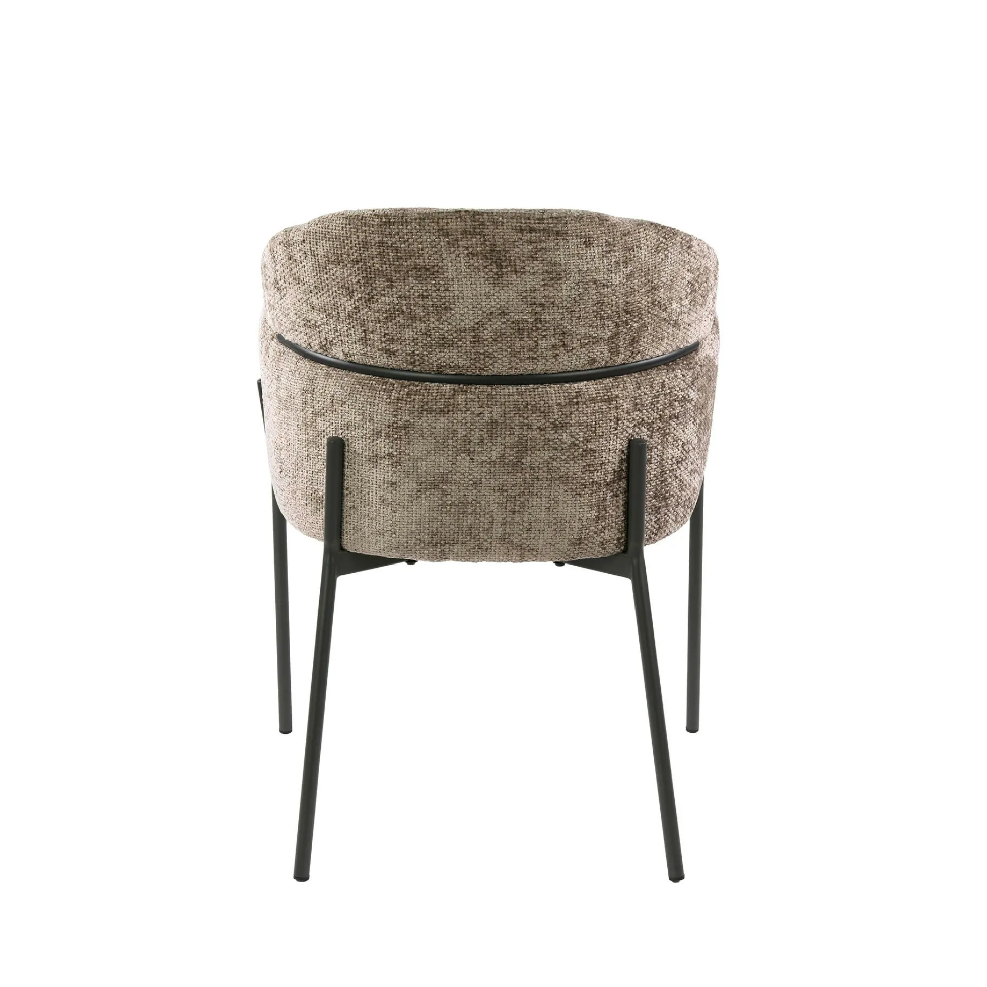 Fauteuil de table beige chaud dossier rond (lot de 2) GALWAY