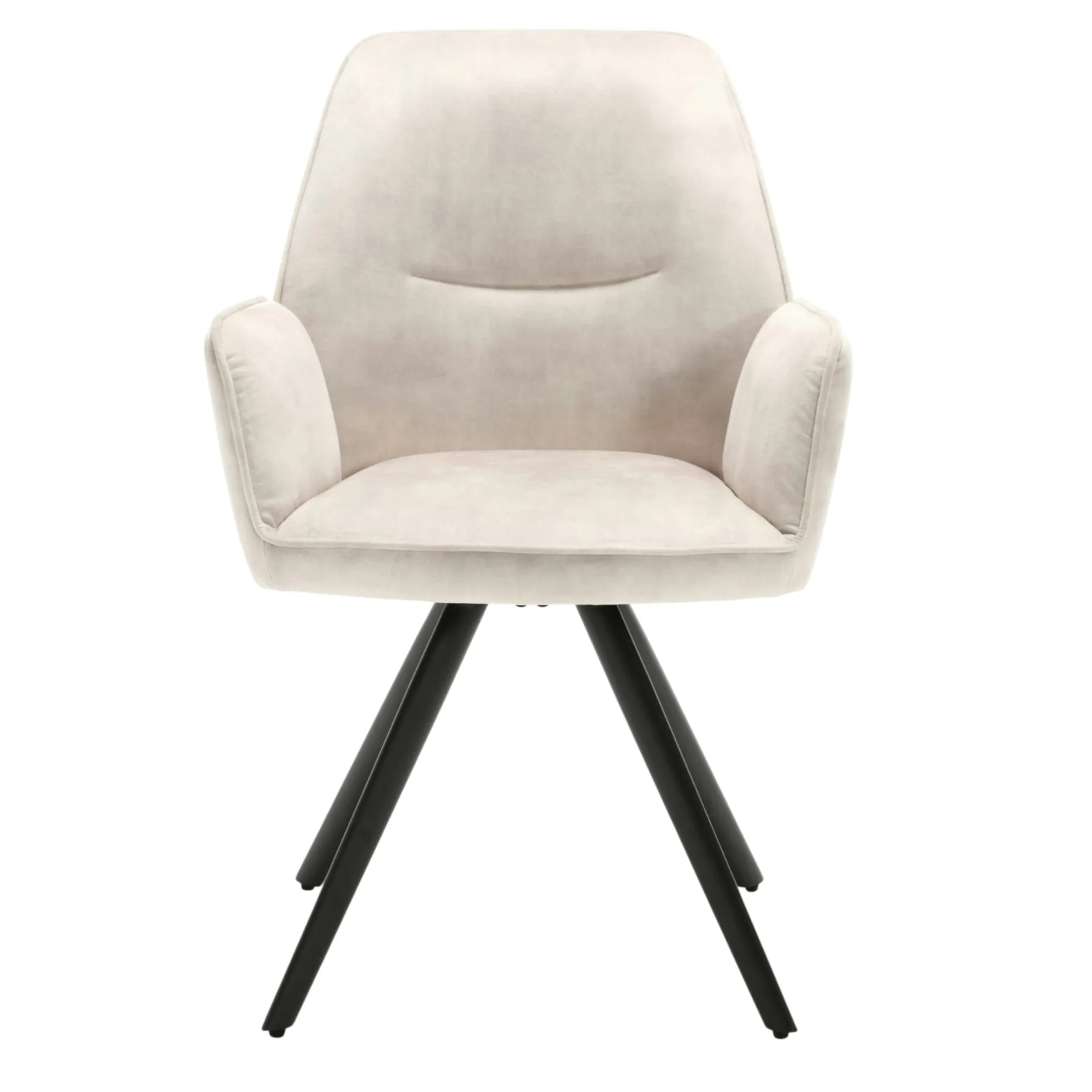 Fauteuil de table beige clair moderne (lot de 2) CORTINA