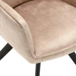 Fauteuil de table beige moderne (lot de 2) CORTINA