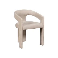 Fauteuil de table beige à 3 pieds (lot de 2) IDAHO