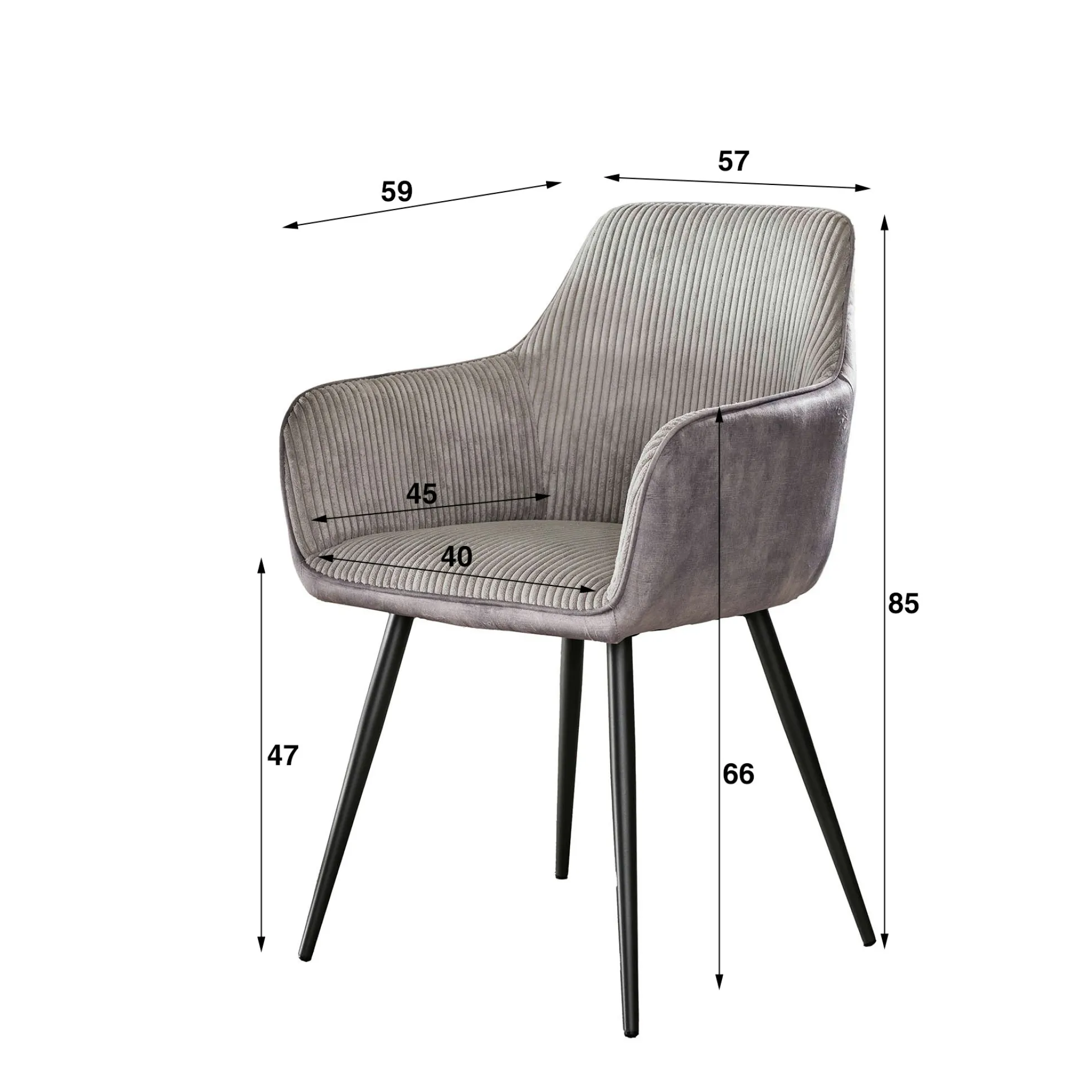 Fauteuil de table beige sable bi-matière (lot de 2) GALWAY