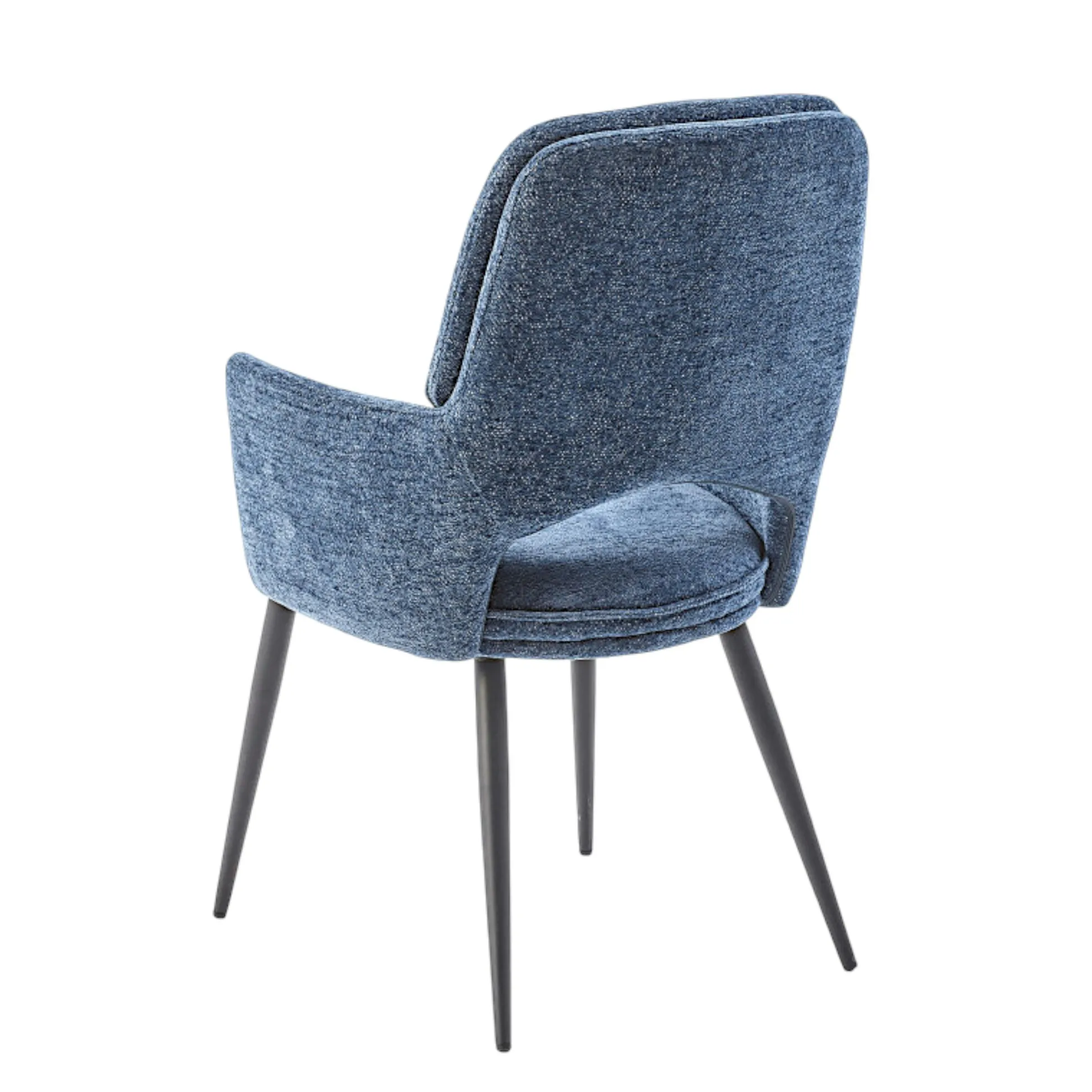 Fauteuil de table bleu à dossier ouvert (lot de 2) LIGURIE