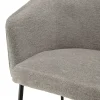 Fauteuil de table contemporain tissu gris clair (lot de 2) TIM