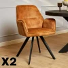 Fauteuil de table doré moderne (lot de 2) CORTINA
