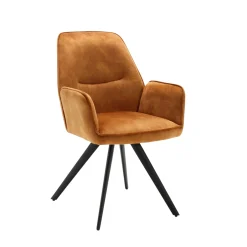 Fauteuil de table doré moderne (lot de 2) CORTINA
