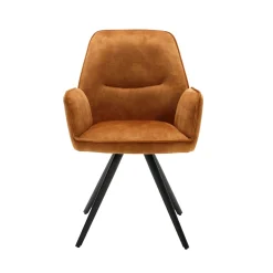 Fauteuil de table doré moderne (lot de 2) CORTINA
