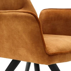 Fauteuil de table doré moderne (lot de 2) CORTINA