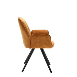 Fauteuil de table doré moderne (lot de 2) CORTINA