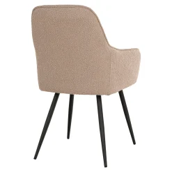 Fauteuil de table en bouclette beige (lot de 2) SAVONE