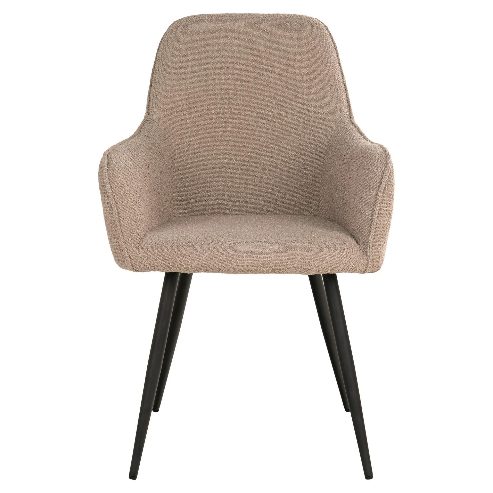 Fauteuil de table en bouclette beige (lot de 2) SAVONE