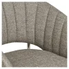 Fauteuil de table en tissu gris clair, pieds chromés (lot de 2) BERLIN