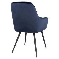 Fauteuil de table en velours bleu nuit (lot de 2) SAVONE