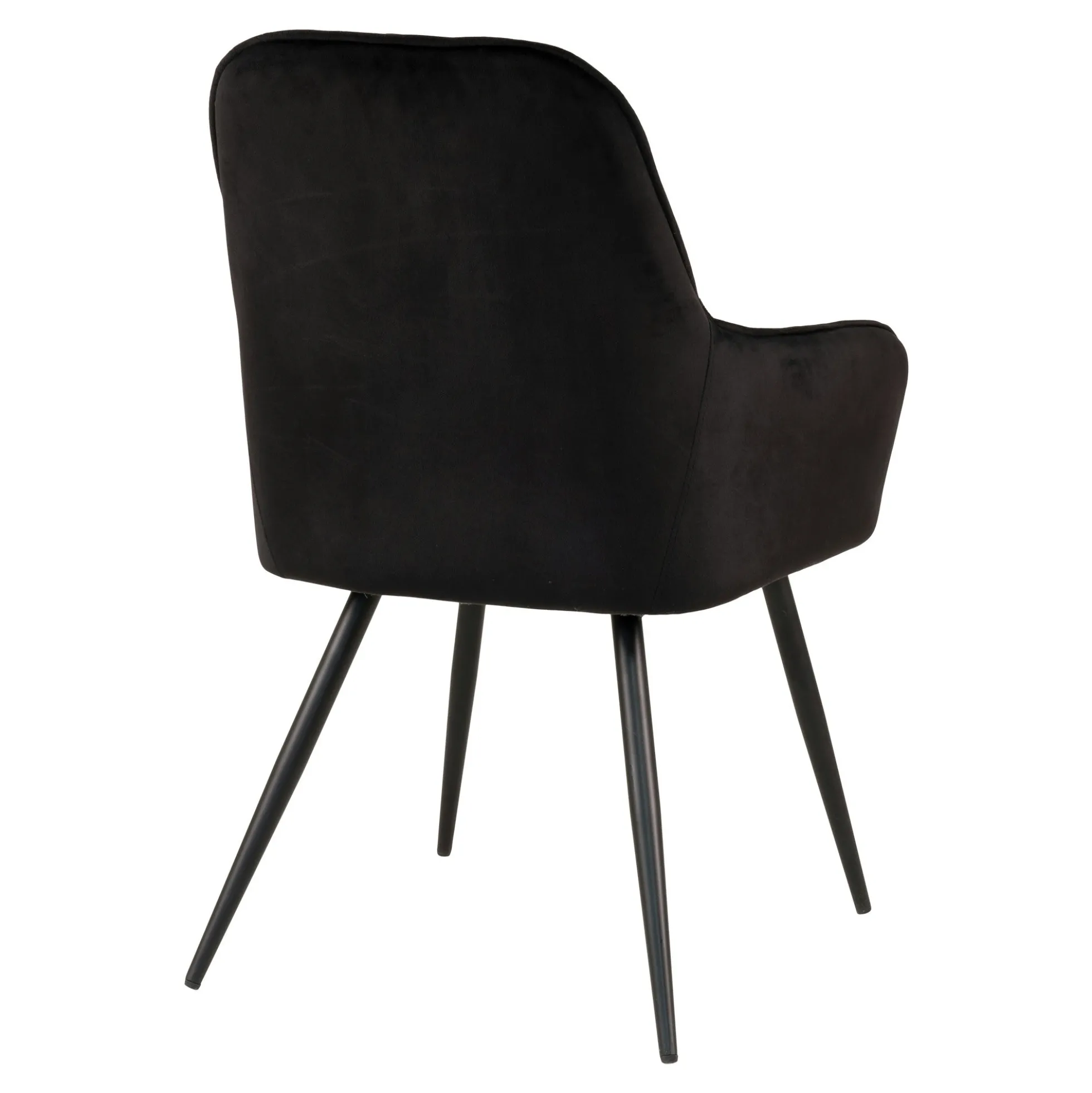Fauteuil de table en velours noir (lot de 2) SAVONE