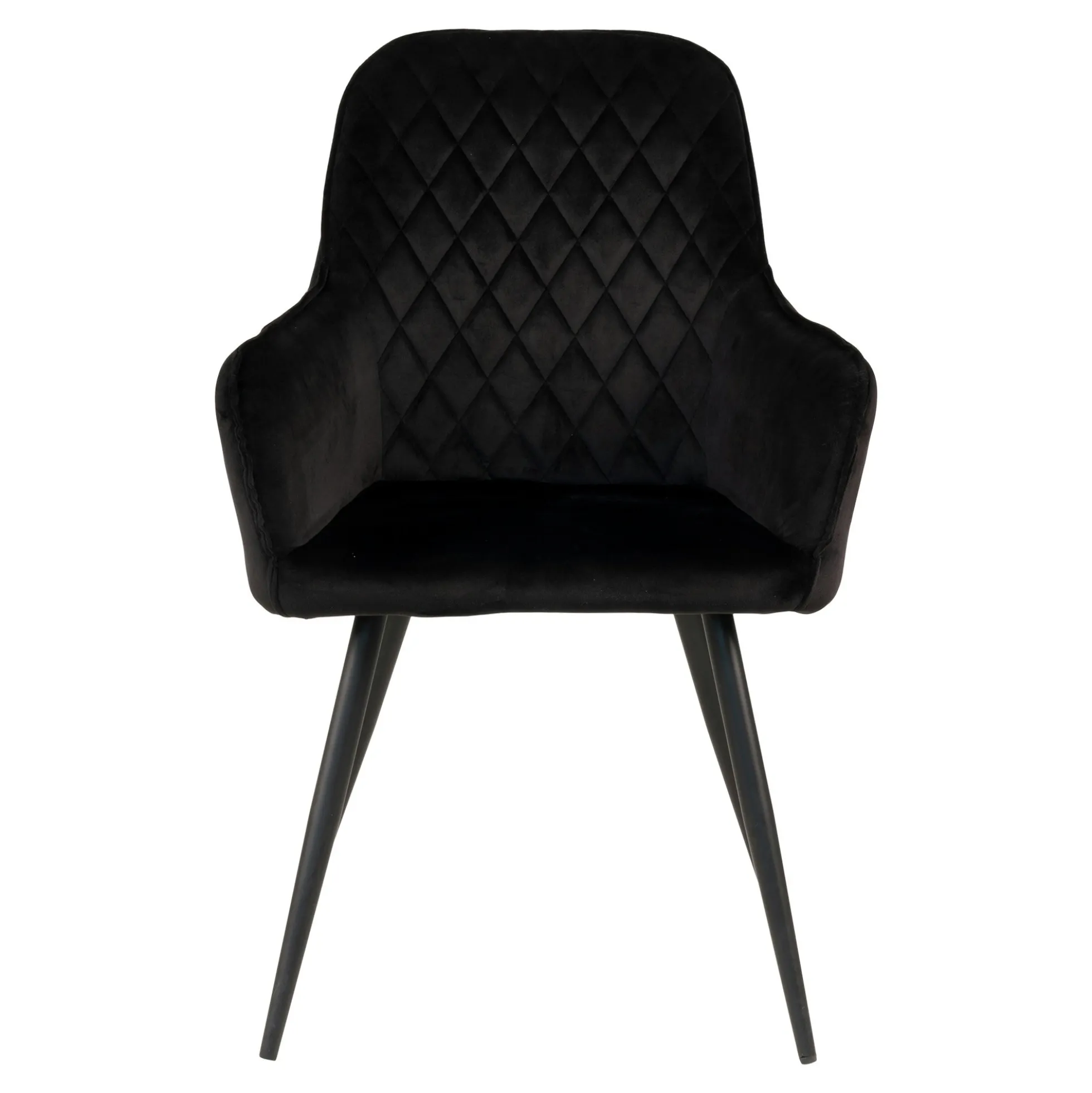 Fauteuil de table en velours noir (lot de 2) SAVONE
