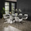 Fauteuil de table gris bi-matière (lot de 2) GALWAY