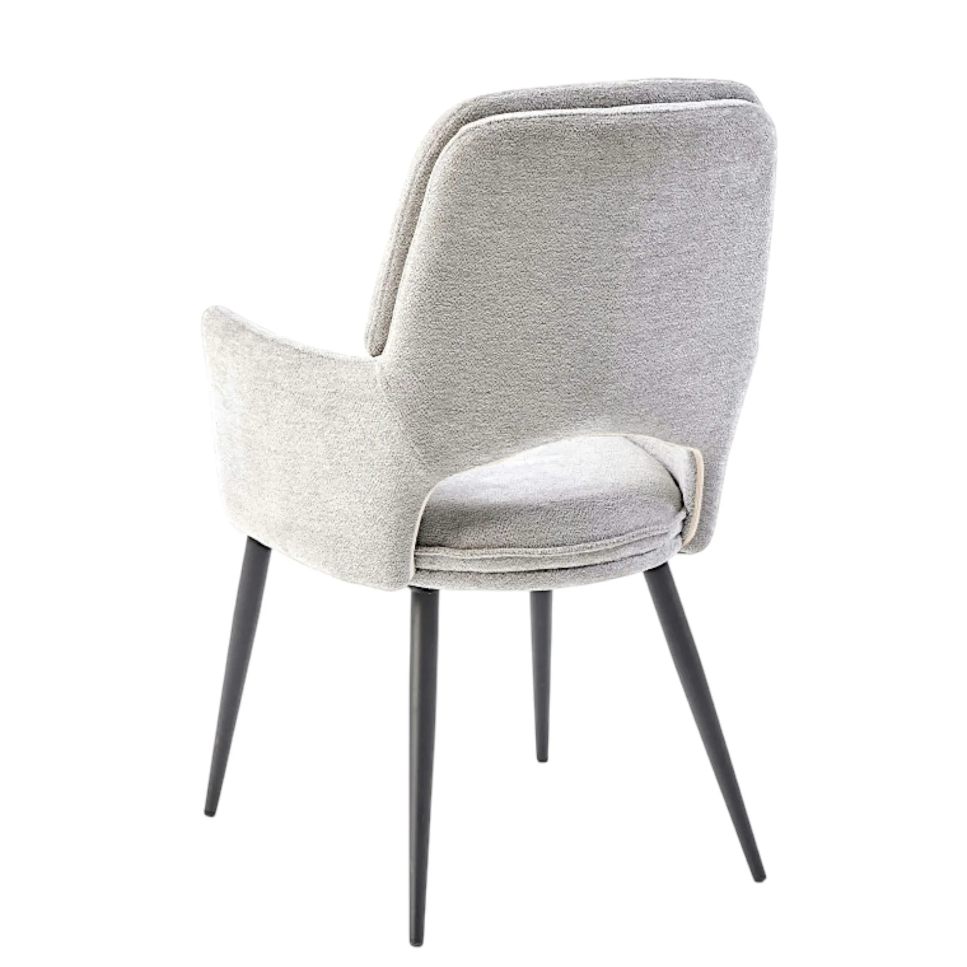 Fauteuil de table gris à dossier ouvert (lot de 2) LIGURIE