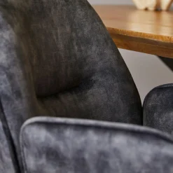 Fauteuil de table gris foncé moderne (lot de 2) CORTINA