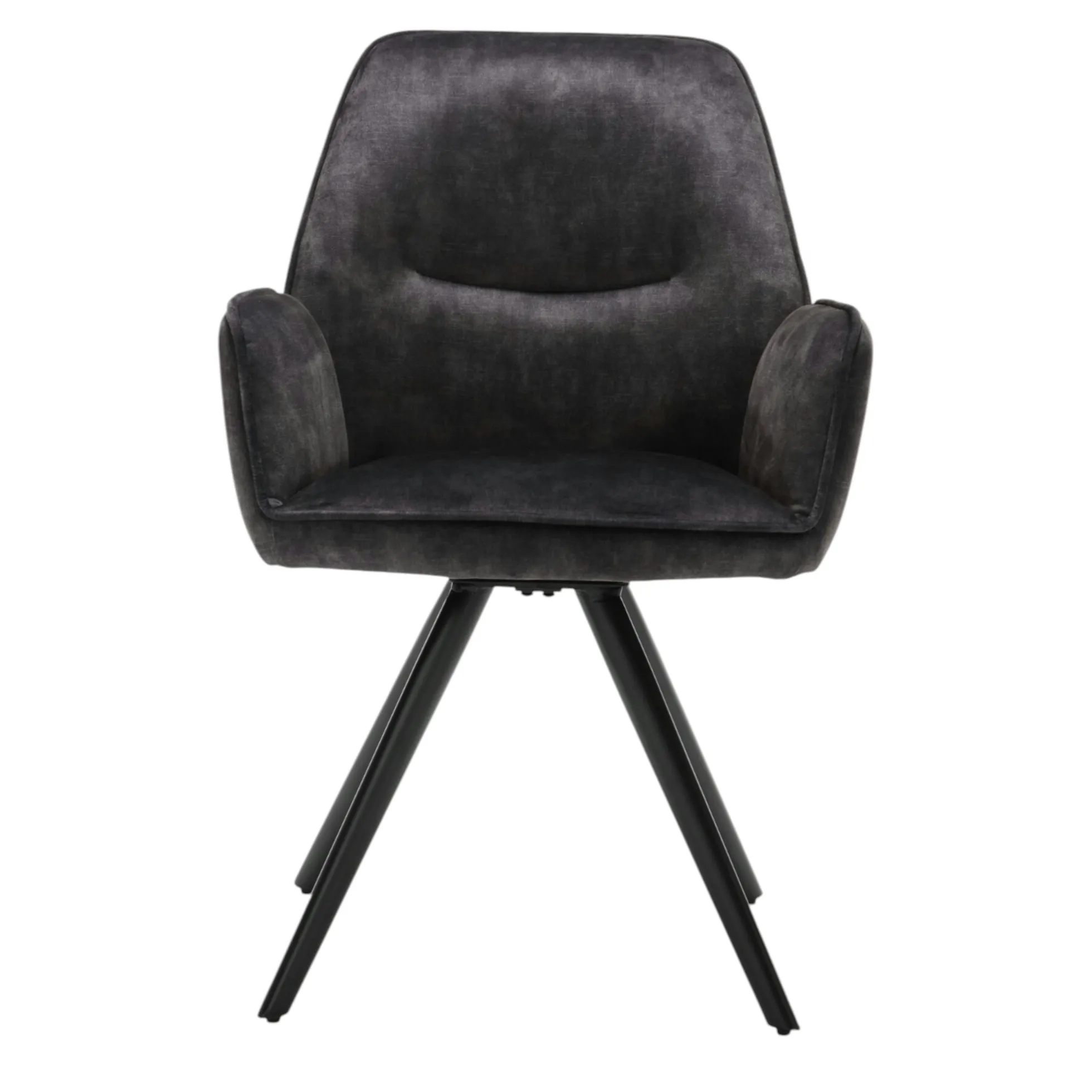 Fauteuil de table gris foncé moderne (lot de 2) CORTINA