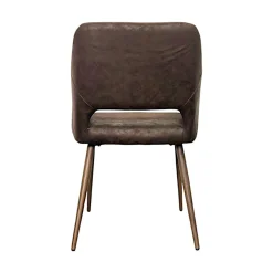 Fauteuil de table marron chocolat (lot de 2)