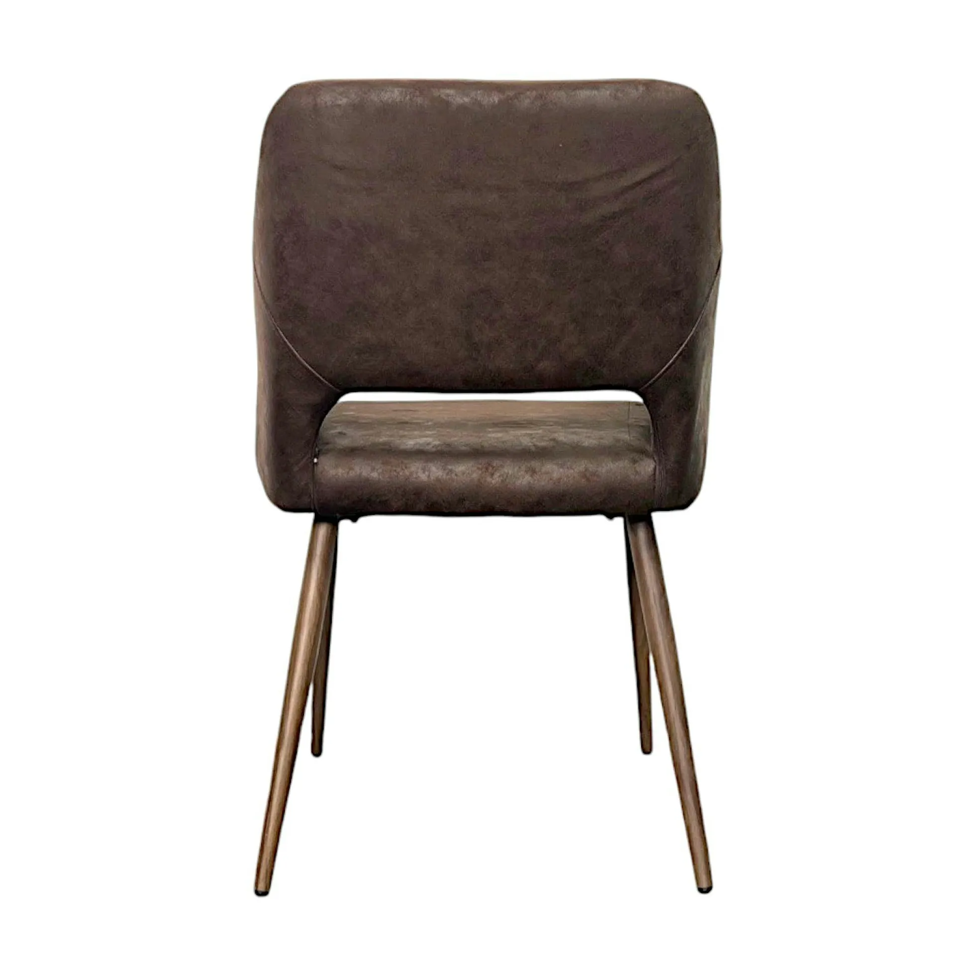 Fauteuil de table marron chocolat (lot de 2)