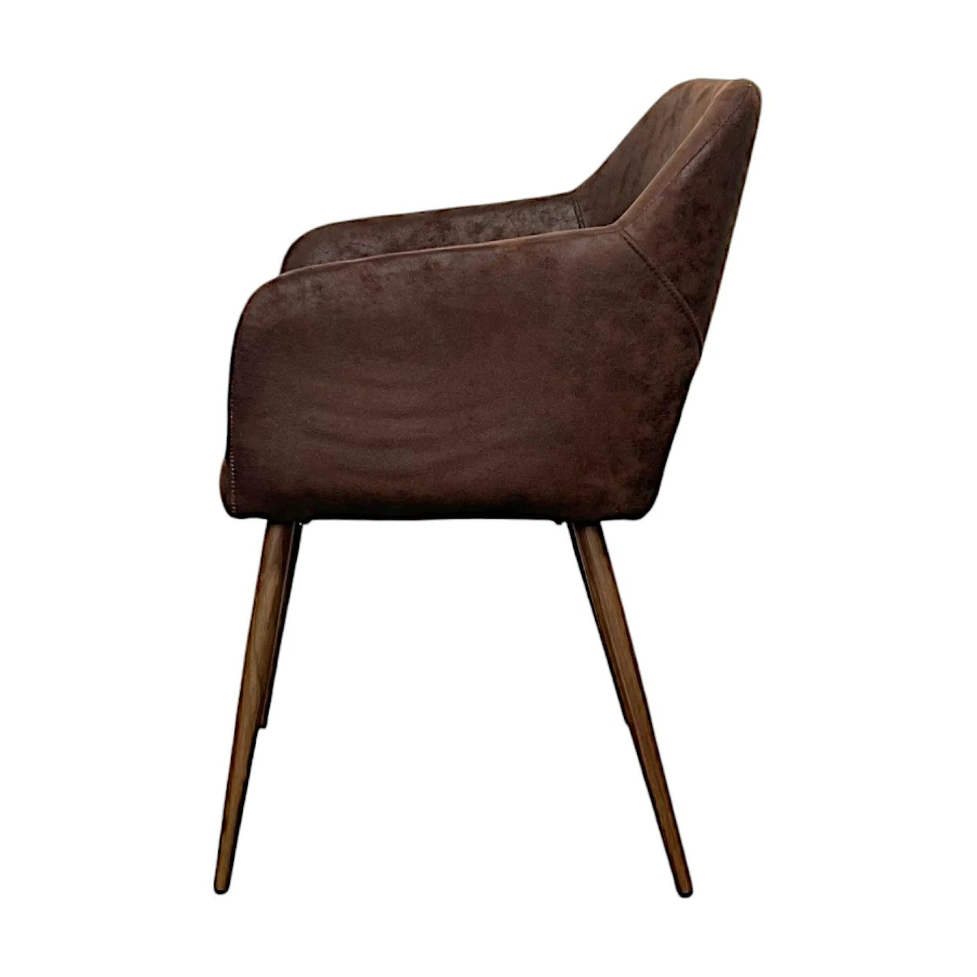 Fauteuil de table marron chocolat (lot de 2)