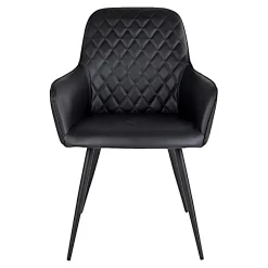 Fauteuil de table noir vintage (lot de 2) SAVONE