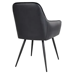 Fauteuil de table noir vintage (lot de 2) SAVONE