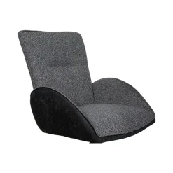 Fauteuil de table pivotant anthracite, bi-matière (lot de 2) AGADE