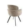 Fauteuil de table pivotant beige texturé (lot de 2) CREEK