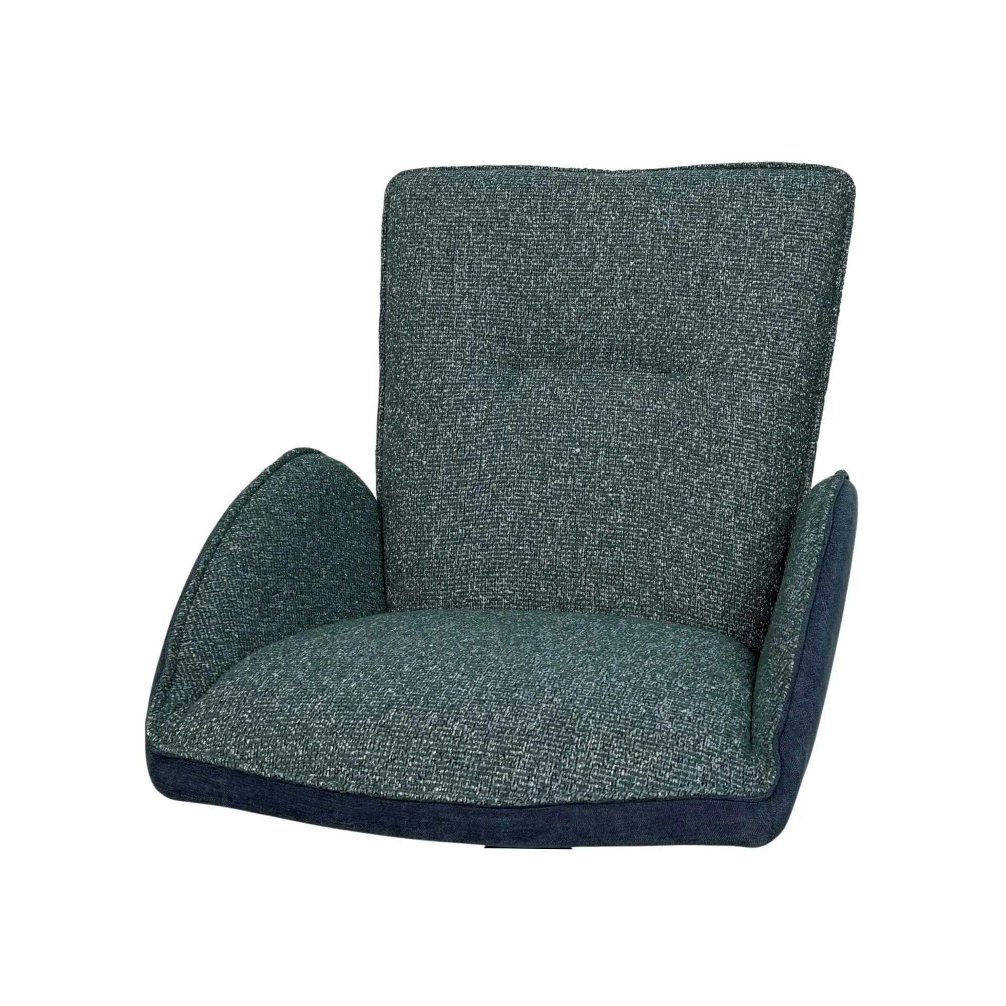 Fauteuil de table pivotant bleu, bi-matière (lot de 2) AGADE