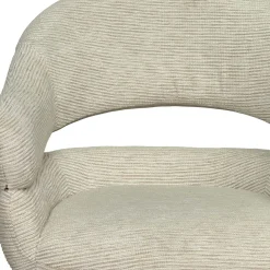 Fauteuil de table pivotant crème à dos ouvert (lot de 2) IENA