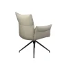 Fauteuil de table pivotant cuir ivoire (lot de 2) LOMBARDIE