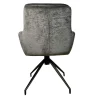 Fauteuil de table pivotant en velours gris (lot de 2) PALERME