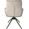 Fauteuil de table pivotant en velours taupe (lot de 2) PALERME