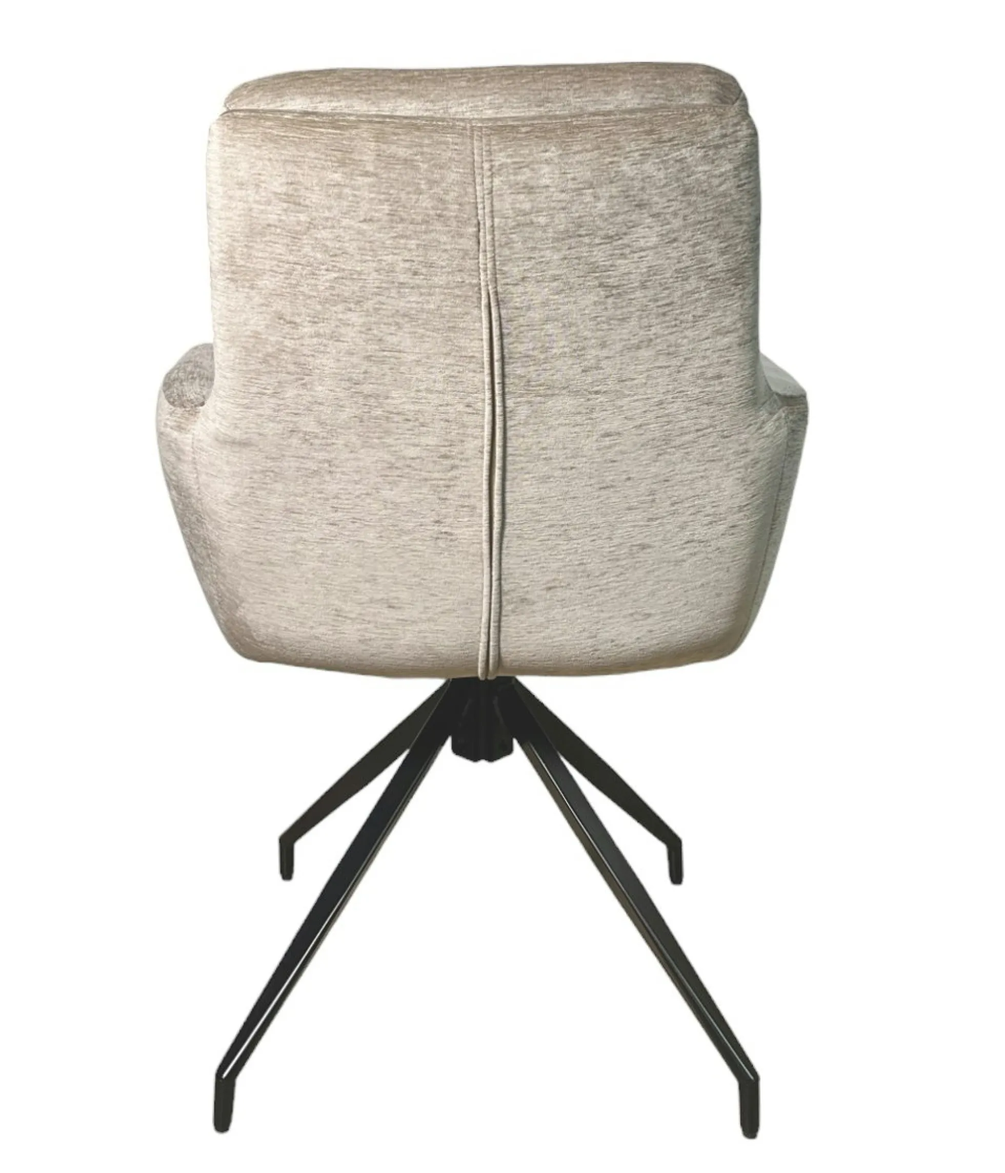 Fauteuil de table pivotant en velours taupe (lot de 2) PALERME