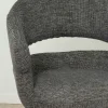 Fauteuil de table pivotant grisà dos ouvert (lot de 2) IENA