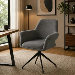 Fauteuil de table pivotant gris foncé (x2) AUREN