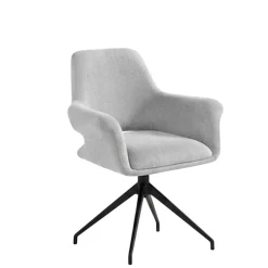 Fauteuil de table pivotant gris clair (x2) AUREN