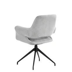 Fauteuil de table pivotant gris clair (x2) AUREN