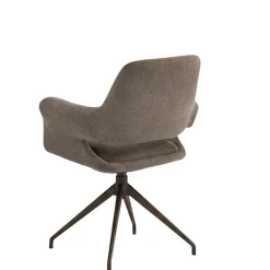 Fauteuil de table pivotant marron pieds bronze (x2) AUREN
